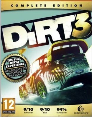 DiRT 3 Complete Edition PC 2012 Nur Steam Key Download Code Keine DVD nur Steam