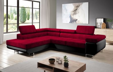 FURNIX Zante Eckcouch L-Form Sofa Schlafsofa Couch Schlaffunktion MA 1100 + KR 02