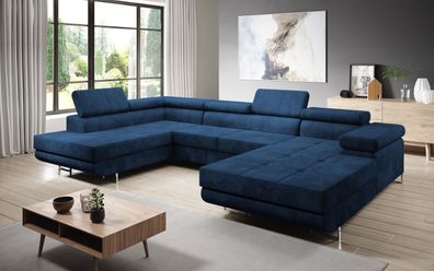 FURNIX Zante Couch Sofa Schlafsofa U-Form U-Sofa Schlaffunktion KR 04