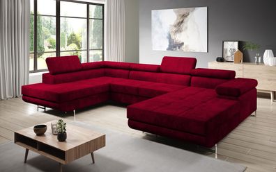 FURNIX Zante Couch Sofa Schlafsofa U-Form U-Sofa Schlaffunktion KR 02