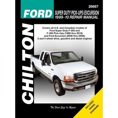 Ford Super Duty Pick-Up 1999-2010 F250 F350 F450 F550 Reparaturanleitung Chilton