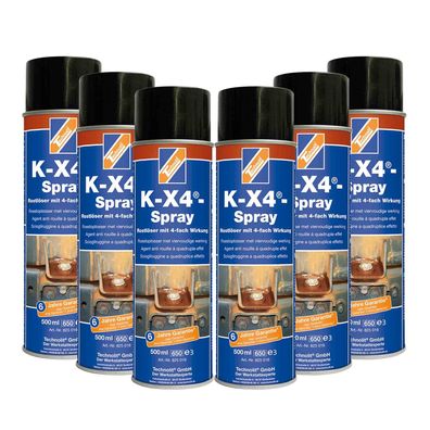 Technolit Rostlöser-Spray K-X-4 6x 0.5l, Rostentferner, Entroster, Schmiermittel