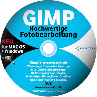 GIMP 2022 - MAC OS & Windows CD / DVD, Bild Foto Bearbeitung Grafik Editor