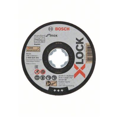 Bosch
Ø 115mm X-LOCK Standard for Inox 1mm Trennscheibe gerade | 1 Stück