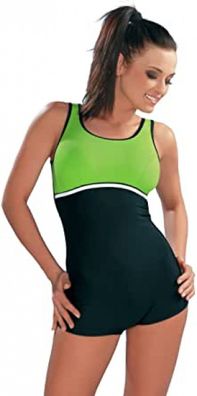 Badeanzug - Schwimmanzug Maryla I schwarz/ grün