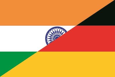 Aufkleber Fahne Flagge Indien-Deutschland in verschiedene Größen
