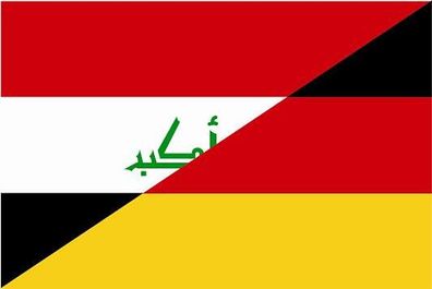 Aufkleber Fahne Flagge Irak-Deutschland in verschiedene Größen