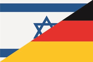Aufkleber Fahne Flagge Israel-Deutschland in verschiedene Größen