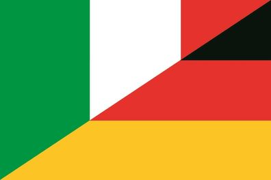Aufkleber Fahne Flagge Italien-Deutschland in verschiedene Größen
