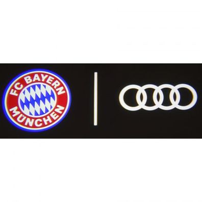 Original Audi Einstiegsleuchten FC Bayern München LED Projektor 4G0052133N