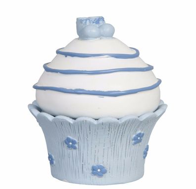 Milch-Zahndose mit Deckel Clayre & Eef 1 x  Deko Cup Muffin *zart blau  6PR0326 