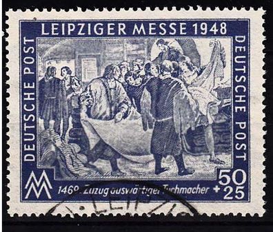 02) 1948 SBZ - Allg. Ausgaben, Leipziger Herbstmesse MiNr. 199 V, gestempelt