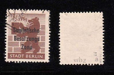 1948 SBZ - Allg. Ausgaben, Berlin u. Brandenb. MiNr. 203 PF III, Rundstempel gepr.