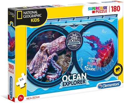 Clementoni Supercolor Puzzle National Geographic Kids Ocean Explorer (180 Teile)