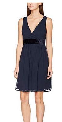 VERO MODA Damen Kleid Vmeliza S/ L Above Knee Dress, Blau (Navy Blazer), Medium