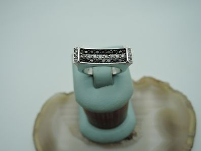 925 Silber Ring rhodoniert mit Zirkonia 17,3 mm Schmuck Damen Herren 15