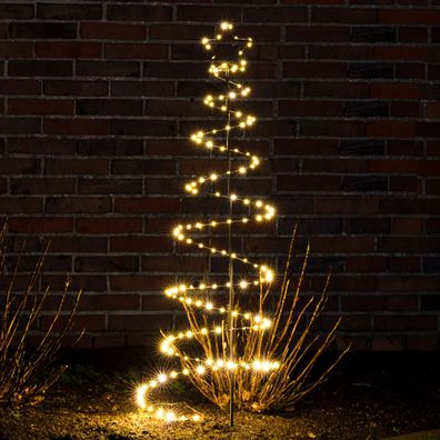 Spiral Weihnachtsbaum mit 180 LED - Weihnachts Außen Deko Garten Strom Stecker
