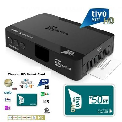 TELE System TS9018 HEVC HD SAT Receiver inkl. Aktiviert Smart Karte