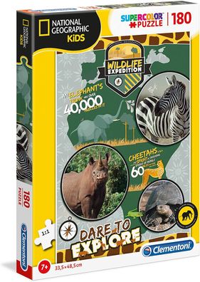 Clementoni Puzzle National Geographic Kids Wildlife Expedition (180 Teile)