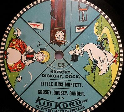 rare KID KORD C3 1930s - 8" Hickory, Dickory, Dock - Little Miss Muffett 78rpm