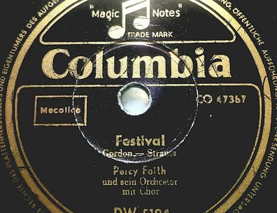 Percy Faith & Stan Freeman "Delicado / Festival" Columbia 10" 78rpm