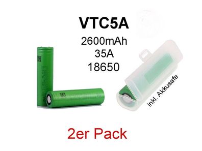 2x Sony Konion Murata VTC5A 18650 Akku Batterie 2600mAh 35A für SMOK E-Zigarette
