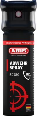 Abus SDS80 Abwehrspray / Pfefferspray 45ml in der 360° Sprühdose Tierabwehr