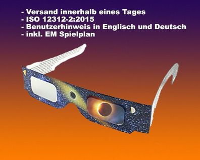 Sonnenfinsternis Brille für Sonnenfinsternis 25. Oktober 2022
