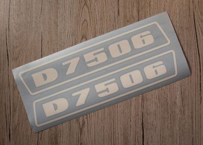 Deutz D7506 Aufkleber weiss (bis 1974)