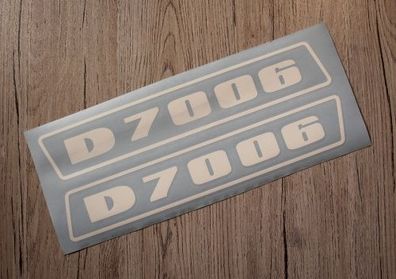 Deutz D7006 Aufkleber weiss (bis 1974)