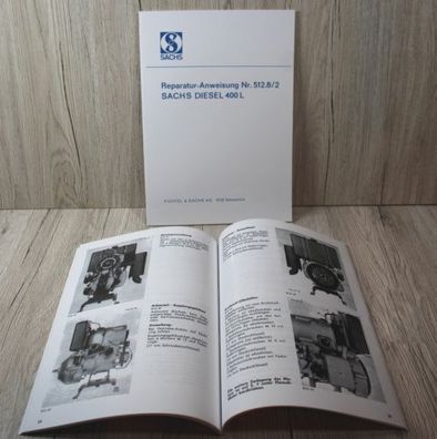 Sachs Reparatur-Anweisung Nr.512.8/2 für Motor Sachs Diesel 400L