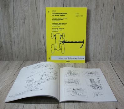 Deutz 05 Baureihe Anbau-und Bedienungsanleitung S&S Zwischenachsmähwerk hand- od