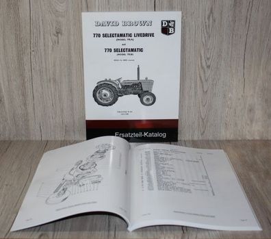 David Brown Ersatzteil Katalog Ersatzteilliste Traktor 770 A 770 B Selectamatic