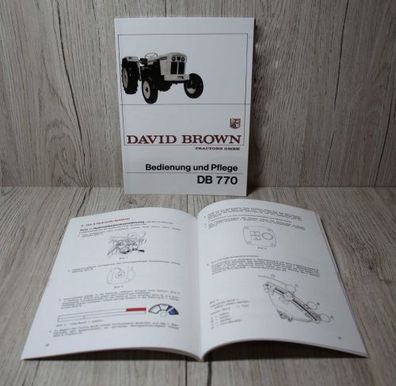 David Brown DB 770 Bedienung und Pflege Traktor
