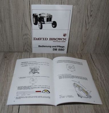 David Brown Bedienung und Pflege Traktor DB 880