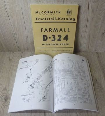 Mc Cormick Ersatzteilliste für Traktor Schlepper D324 Farmall.