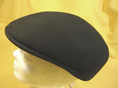 Flatcap Sportmütze Cap Wollfilz Farbe schwarz Größe 55 bis 61 cm