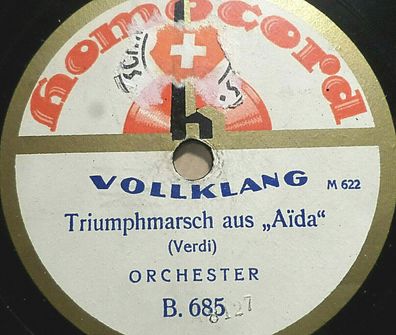 Orchester "Triumphmarsch aus "Aida" / Carmen-Marsch" Homocord 1926 78rpm 10"