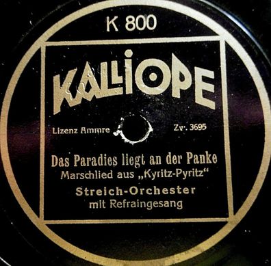 ORCH & GESANG "Das Paradies liegt an der Panke / Komm in den Park..." Kalliope