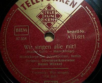 Musikorps & HEINZ WINKEL "Wir singen alle mit! - Rheinländerfolge" Telefunken