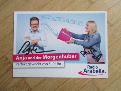 Radio Arabella Moderatoren Anja und der Morgenhuber - handsignierte Autogramme!!!