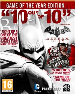 Batman Arkham City - GotY Edition (PC, 2012, Steam Key Download Code) Keine DVD