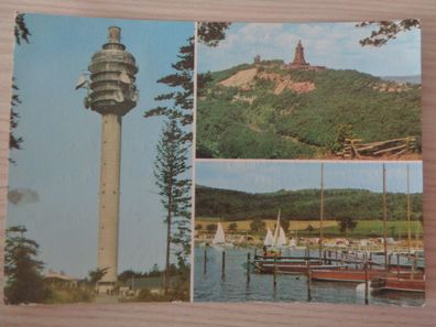 6079 Postkarte, Ansichtskarte -Fernsehturm Kulpenberg Talsperre Kelbra