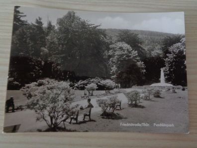 6101 Postkarte, Ansichtskarte -Friedrichroda / Thüringen Puschkinpark