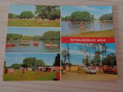 6106 Postkarte, Ansichtskarte -Strandbad Aga -Kreis Gera