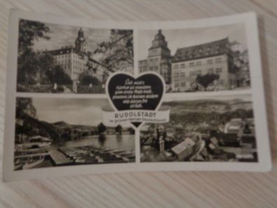 6144 Postkarte, Ansichtskarte -Rudolstadt im grünen Herzen Deutschlands