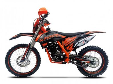 Alfarad A7 250ccm 4-Takt Pitbike Dirtbike 21|18 Zoll Vollcross Schaltung orange