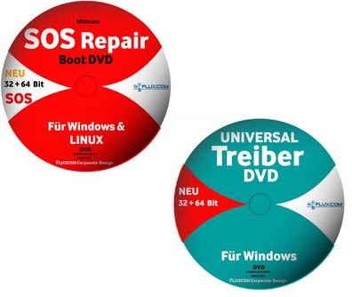 SOS & Treiber DVD doppel für Computer und Notebooks