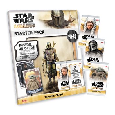 Star Wars The Mandalorian Trading Cards 2021 Karten - 1 Starter + 3 Booster