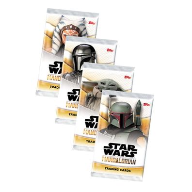 Star Wars The Mandalorian Trading Cards 2021 Karten - 4 Booster